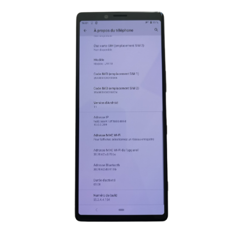 Sony Xperia 1 J9110 6Go/128Go Dual Sim Débloqué Sony Xperia 1 J9110 6Go/128Go Dual Sim Débloqué